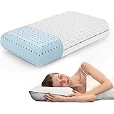 Cooling Gel Memory Foam Pillow - 1-Pack - Standard Size Bed Pillows For Sleeping - Medium-Firm - Back, Stomach and Side Sleeper Pillow - Shoulder & Back Pain Relief - Washable , Bamboo Viscose Cover