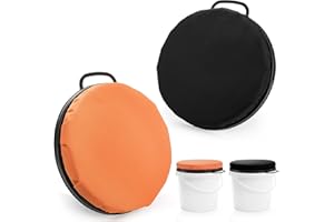 Mezchi 2 Pack 5 Gallon Bucket Seat, 360-Degree Swivel Bucket Seat Cushion,Silent Bucket Seat Lid with Waterproof Padded Top f