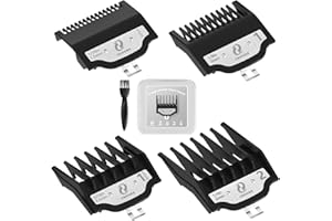 CR8GR8 Clipper Guards Set, Compatible with Wahl Hair Clippers, Guard Number: #1/2, #1, #1 1/2, #2 (Length: 1/16", 1/8", 3/16", 1/4")