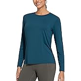 THE GYM PEOPLE Women's Ultra Soft Long Sleeve Workout Shirts Basic Crewneck Athletic Running Tops