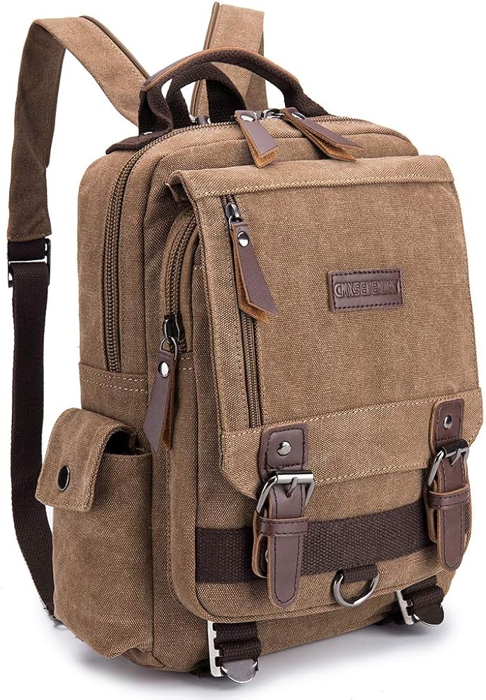 small canvas backpack