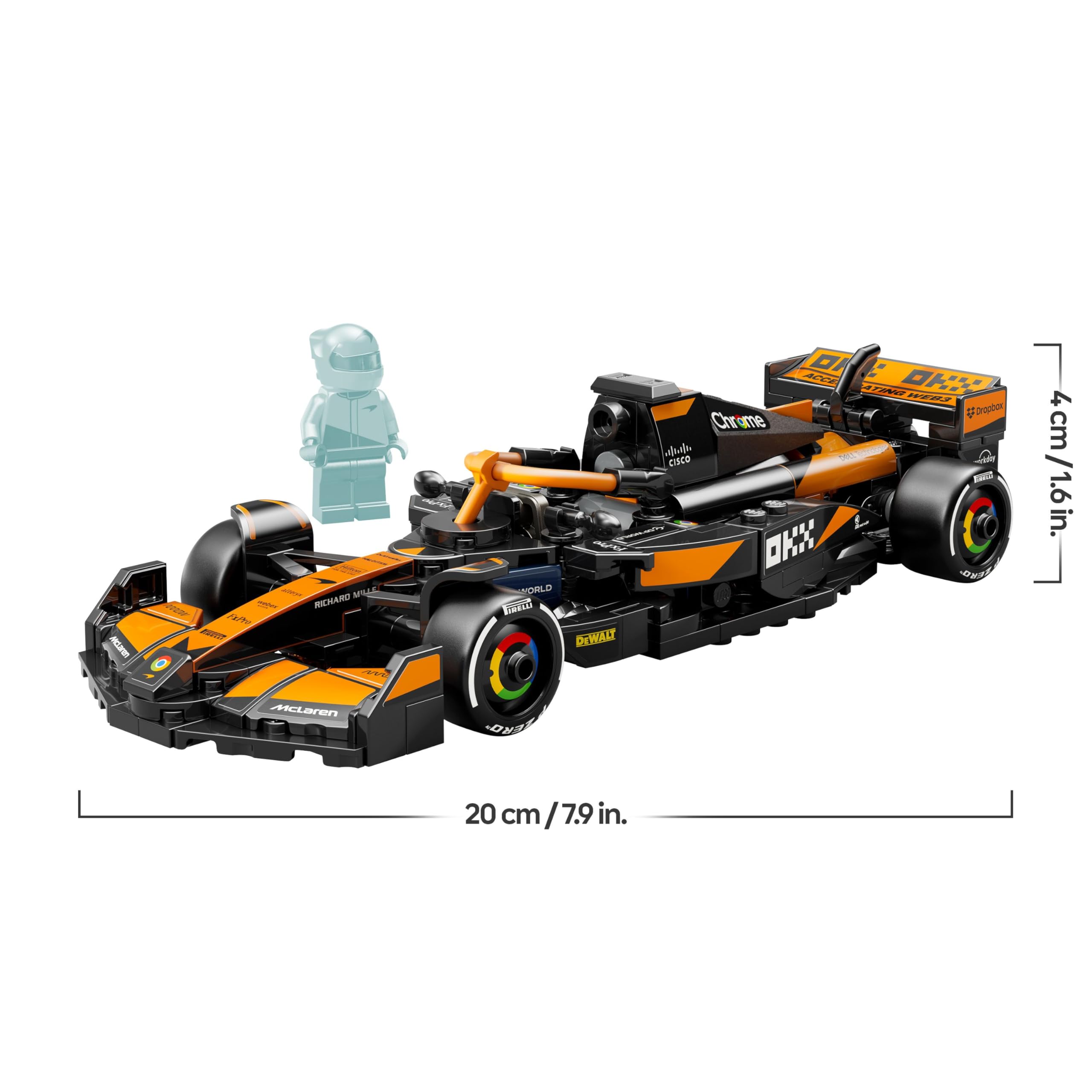 LEGO Speed Champions McLaren F1 Team MCL38 Rennauto - Spielzeug mit Formel 1 Minifigur zum Sammeln - Modell und Geschenk für Jungen & Mädchen ab 10 Jahren und Erwachsene Motorsport Fan 77251 8