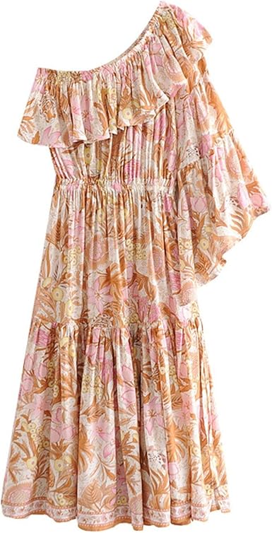 one shoulder beach dress