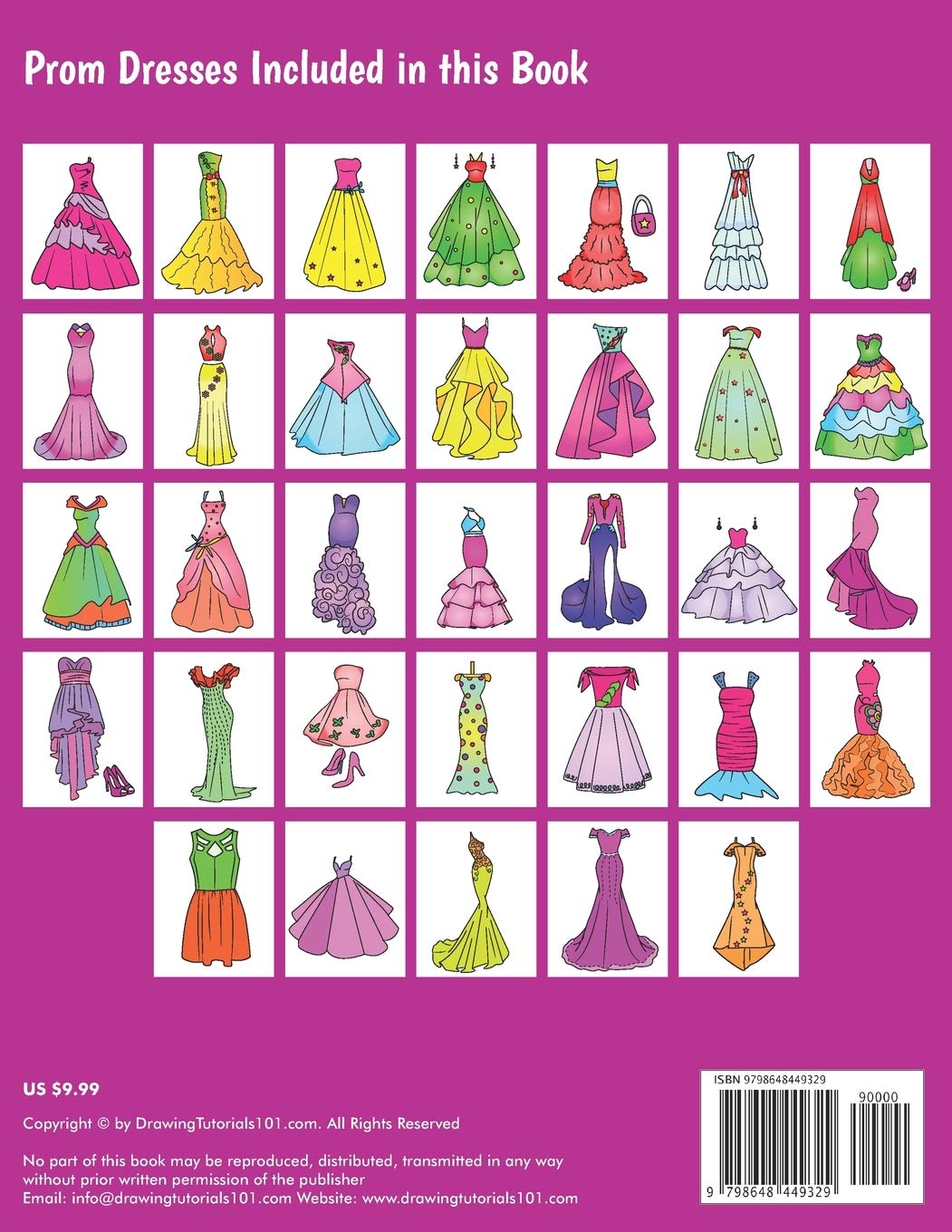 drawing prom dresses