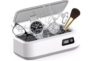 ARTOMIDE Ultrasonic Jewelry Ring Cleaner, 49Khz, 700ml, 40w,Portable Ultra Sonic Jewelry Cleaner Ultrasonic Machine for All Jewelry, Rings, Silver, Retainers, Eyeglass, Makeup Brush Cleaner