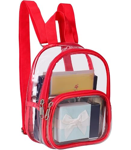 Weewooday Clear Mini Backpack Stadium Transparent Small See Through Bag with Waterproof Crossbody Concert Purse Handbag(Purple) : Clothing, Shoes & Jewelry