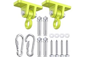 Swing Hangers for Wooden Sets Pack of 2 Heavy Duty Swingset Hardware with Locking Hooks for Porch, Patio, Playground Indoor/Outdoor by Highpro