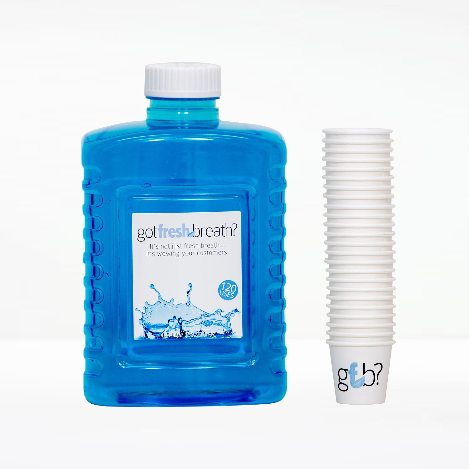 Mouthwash Dispenser Mini (White) For GotFreshBreath
