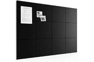 Large Cork Board Alternative - Slat Wall Paneling, Felt Bulletin Board Tiles for Office Decor, Push pin Board Office Wall Org