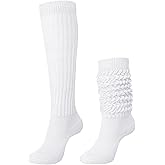 Glitopper Slouch Slouchy Socks Pack Knee High Scrunch 80s 90s Stacked Boot Socks