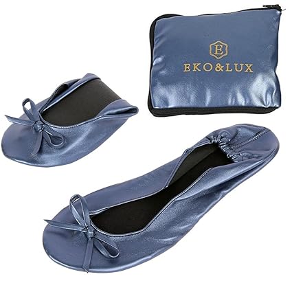 Comfortable Foldable Ballet Flats With Expandable Tote Bag For