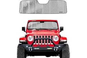Pigenius Windshield Sun Shade for Jeep Wrangler JL 2018-2025, Gladiator 2020-2025 Front Window Sunshade - AstraGuard