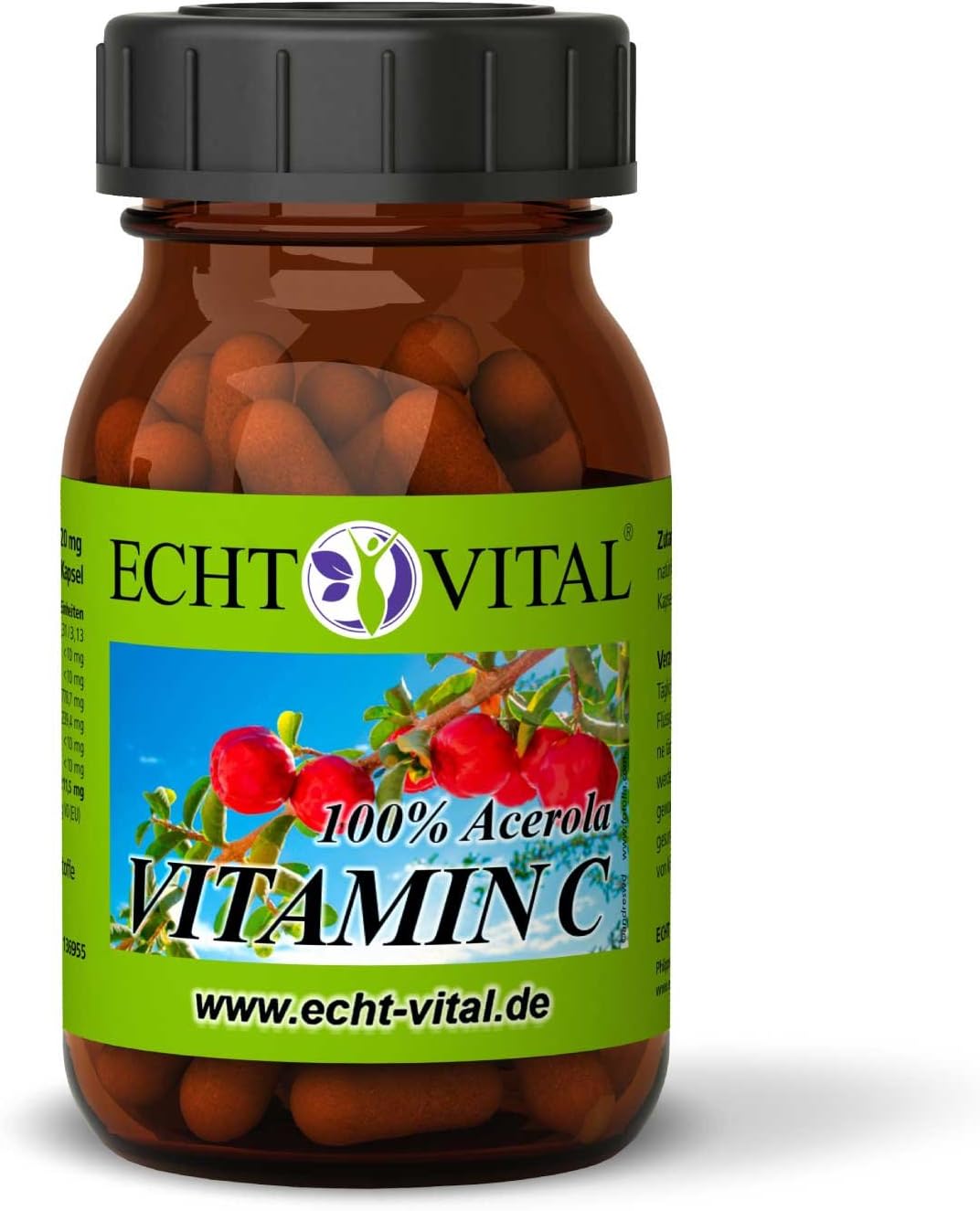 ECHT VITAL Vitamin C Kapseln 100 Acerola Kirsche Vergleichssieger