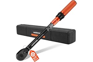 Matework 1/2 Inch Drive Click Torque Wrench, 10-180 ft.lb/13.6-244.1 Nm, ±3% High Precision Lug Nut Torque Wrench with 72 Too
