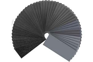 Sandpaper Mix Grit, Wet Dry Sanding Sheets 9 x 3.6 Inch for Wood Furniture Finishing, Metal Sanding and Automotive Polishing,