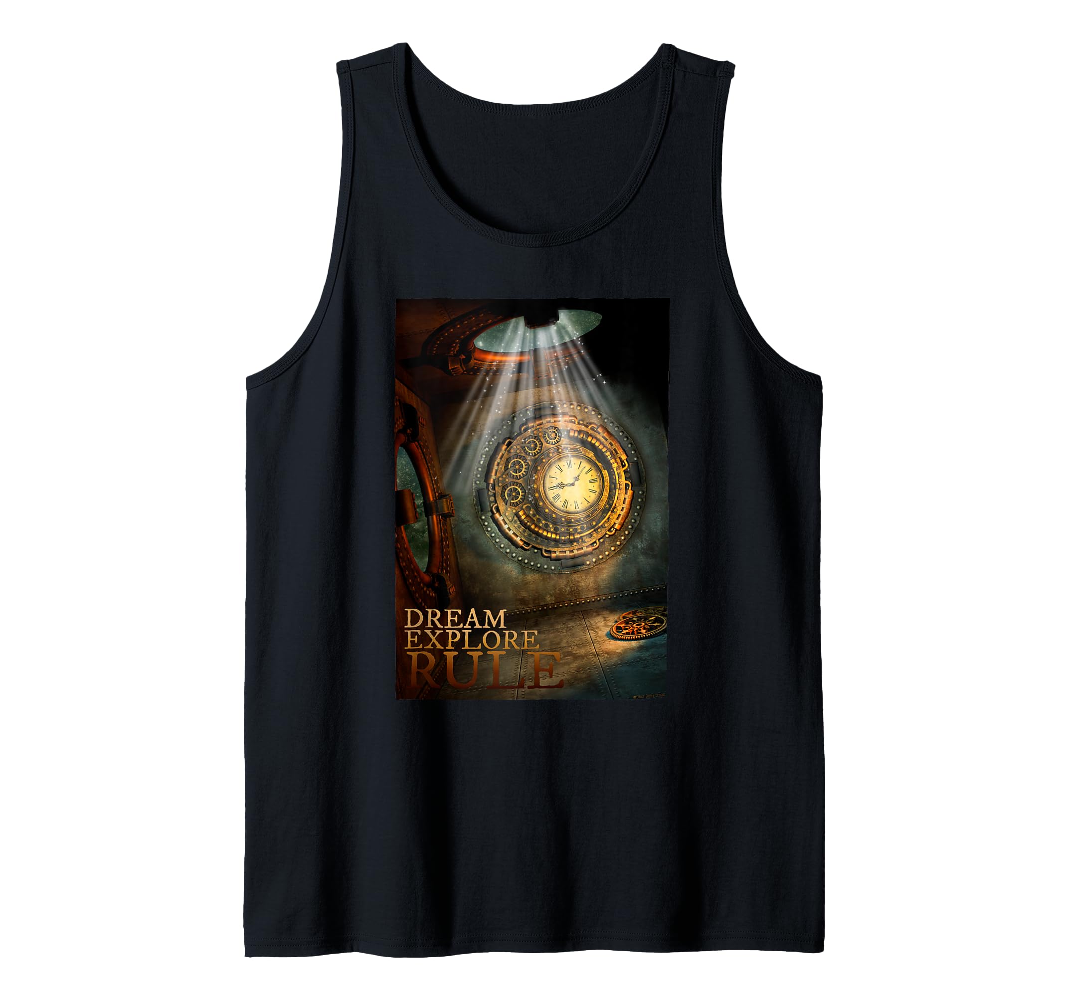 Adventure DREAM EXPLORE RULE Retro Vintage Fantasy Tank Top