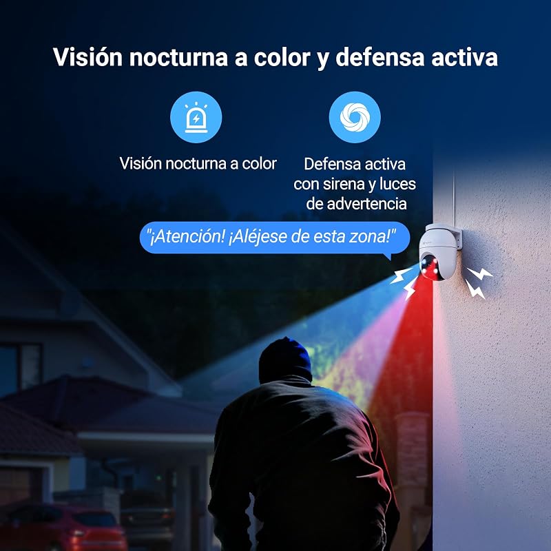 Cámara Vigilancia WiFi Exterior e Interior 2K 360° C8C 3MP