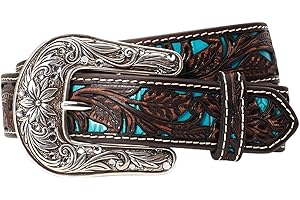ARIAT APPAREL_BELT Ariat Girl's Pierced Floral Strap Belt