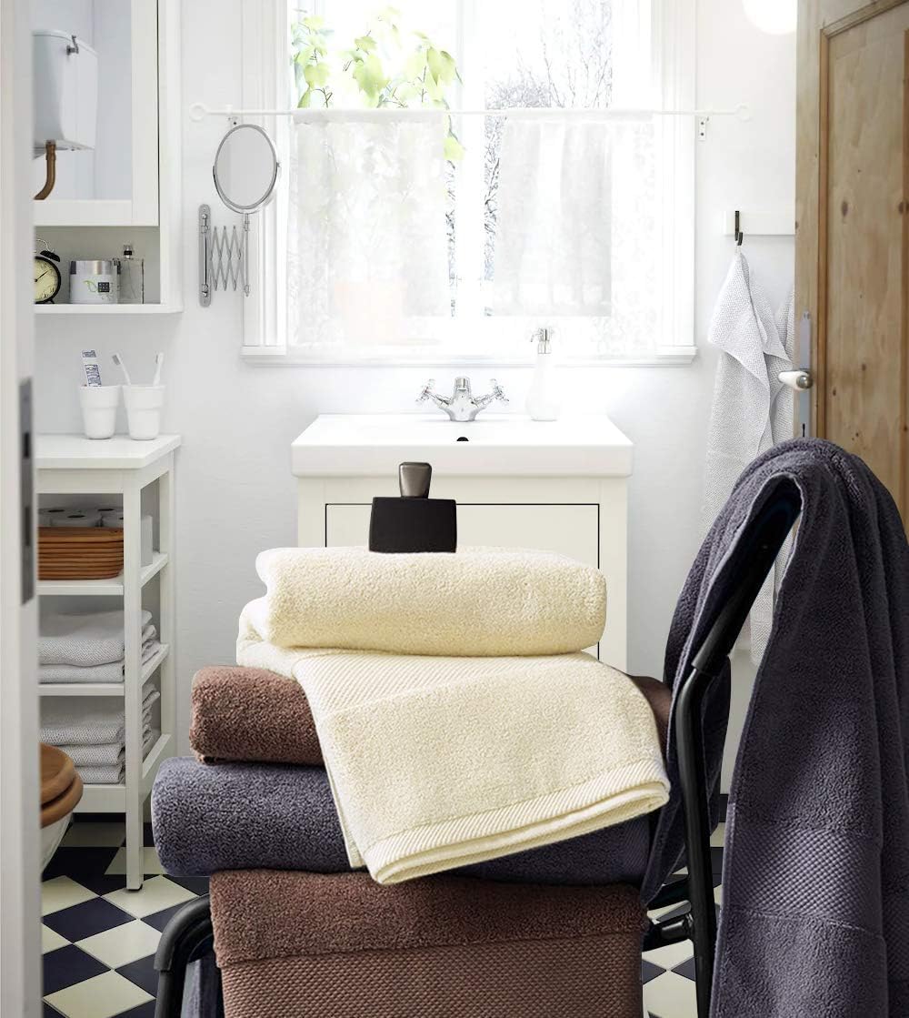 COGNATIO 6 Piece Towel Set, 2 Bath Towels, 2 Hand Towels, and 2 Washcloths, 100% Cotton Highly Absorbent Towels for Bathroom, Hotel, Spa - Coffee: Kitchen & Dining
