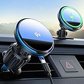Lamicall for Magsafe Car Mount Charger - [Qi2 15W Fast Charging] 360° Adjustable Car Phone Holder, Vent Dashboard Magnetic Wi