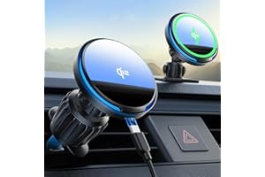 Lamicall for Magsafe Car Mount Charger - [Qi2 15W Fast Charging] 360° Adjustable Car Phone Holder, Vent Dashboard Magnetic Wi