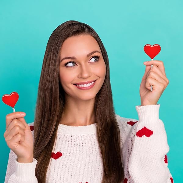 FRUIDLES 300-PACK LOLLIPOPS MINI RED HEART SHAPED STRAWBERRY FLAVORED LOLLIPOP, INDIVIDUALLY WRAPPED, 5G LOLLIPOPS 5 POUNDS BULK