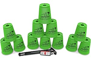 Speed Stacks | Official Sport Stacking Set, Green - 12 Cups and Holding Stem | Top Grade Materials, Low Friction | WSSA Approved