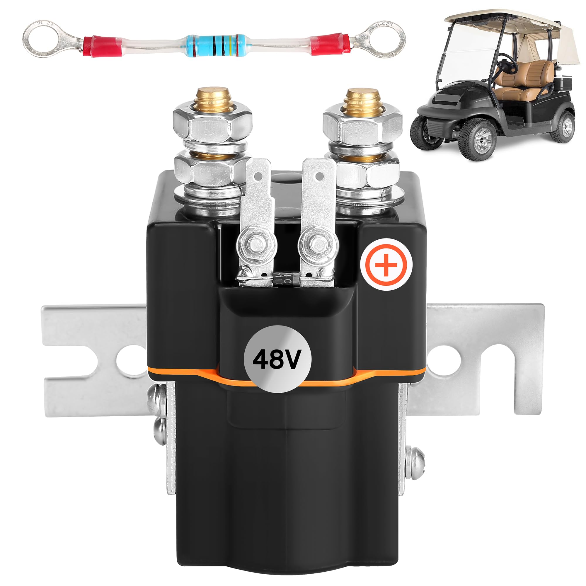 10L0L Golf Cart 48V Solenoid & Resistor Assembly for Club Car DS 1995 up & 2000 up Precedent Golf Cart
