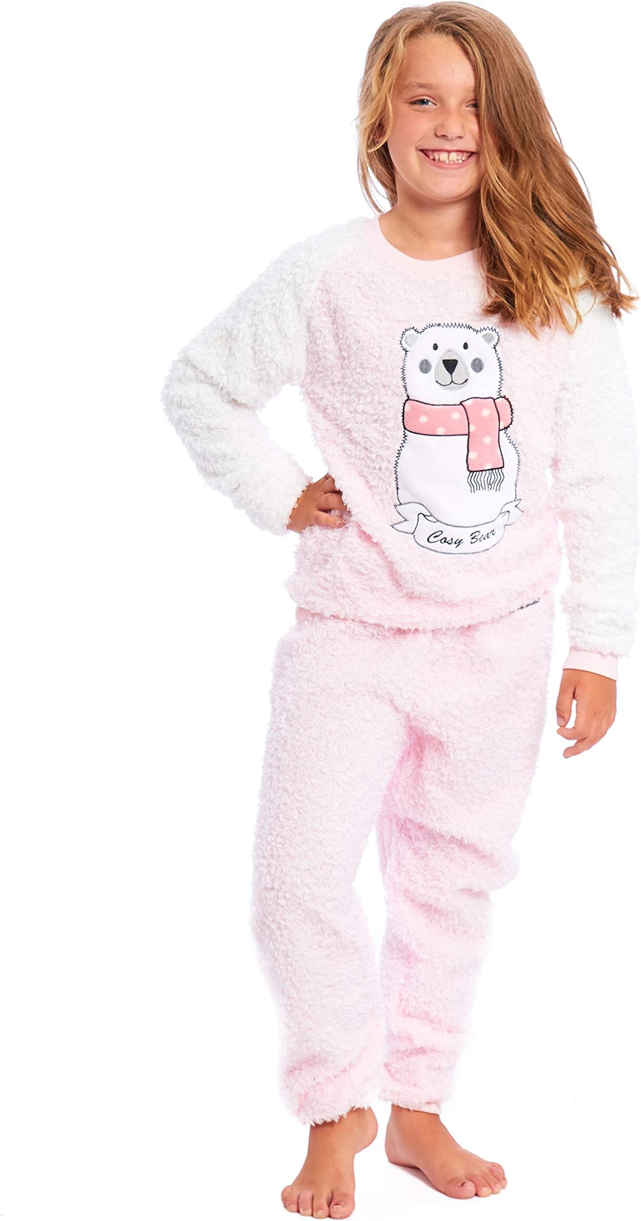 Habigail Ladies Girls Pyjamas PJ's for Women Cozy Warm Fleece Twosie Pajama Set - Mum & Daughter Matching Pajamas Sets