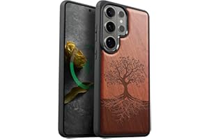 Carveit Magnetic Wooden Case for Samsung Galaxy S26 Ultra Case 2026, TPU Shockproof Cover & Wood Artisan Engraved, Compatible