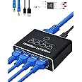 LIEZHUA Ethernet Splitter 1 to 4, 1000Mbps High Speed Ethernet Cable Splitter with LAN Cable Cat 6 [4 Devices Simultaneous Networking], Gigabit RJ45 LAN Network Extension for Cat8/7/6/5e/5 Cable