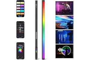 NEEWER RGB Tube Light, 30W LED Video Light RGBWW Full Color Stick Light Wand with 18 Scenes 7 Pixel Effects 2500-10000K CRI97