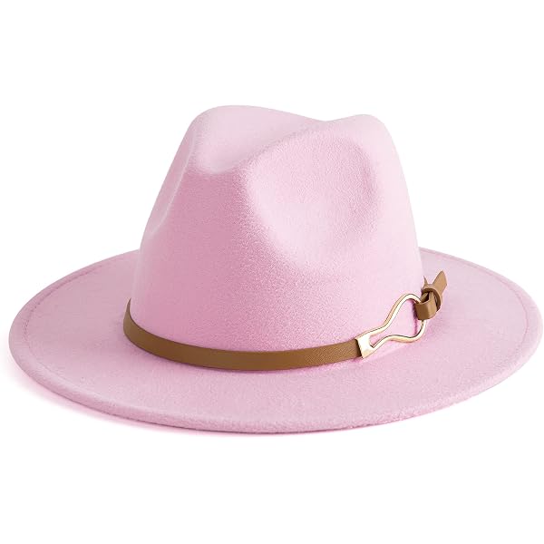 Wool Wide Brim Porkpie Fedora Hat w/Simple Band Accent (Indi 