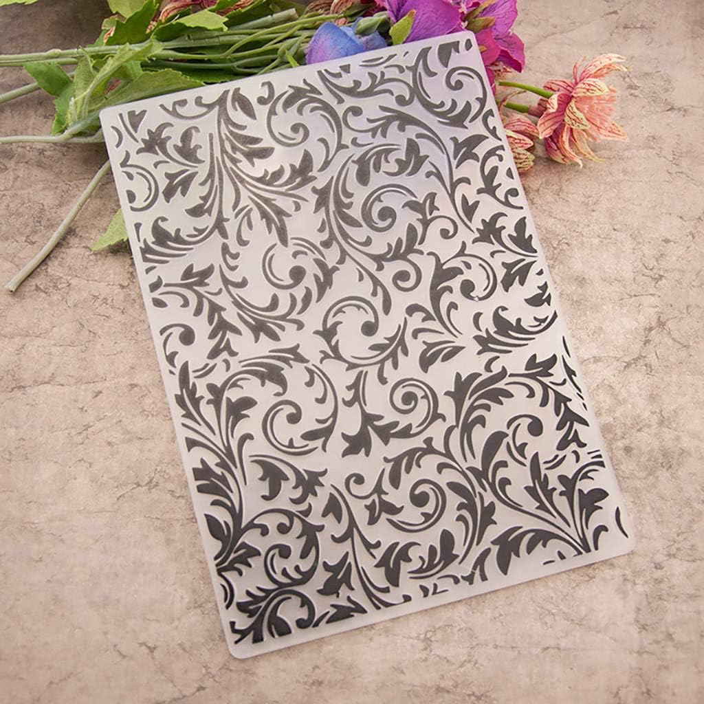 Euone Home, Plastic Embossed Folder Template for DIY Scrapbook 12.8x17.6 cm