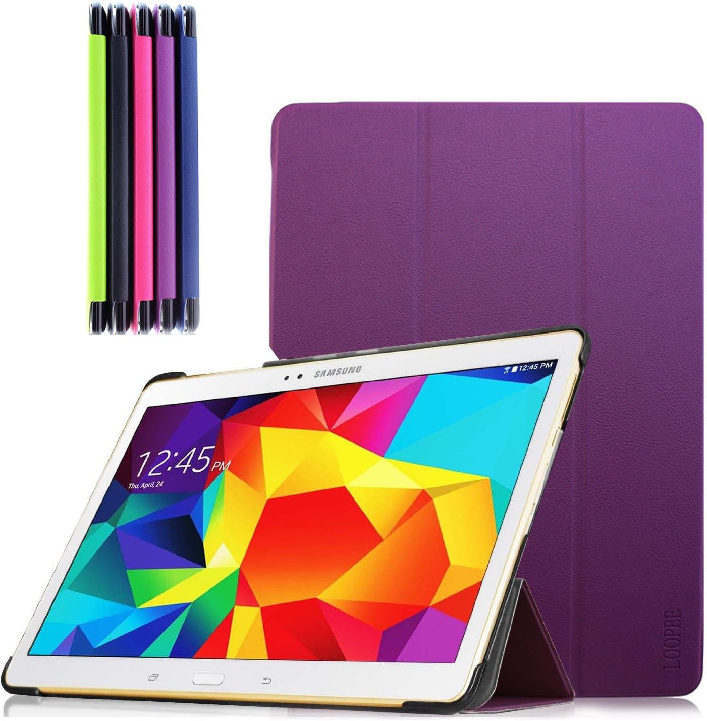 LOOPEE Samsung Galaxy Tab S 10.5 Case - Ultra Slim Lightweight Smart-shell Stand Case for Samsung Galaxy Tab S 10.5 Inch Tablet, 5 Colors Available (Purple)