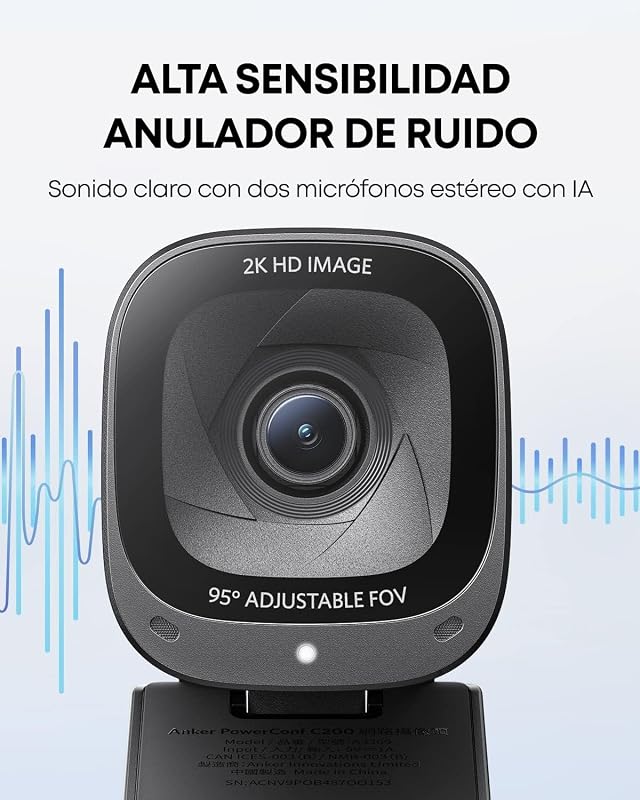 Work PowerConf C200 Webcam USB 2K para portátil
