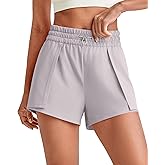 G4Free Athletic Running Shorts for Women 2 in 1 Flowy Mid Rise Quick Dry Workout Summer Shorts for Tennis with Liner