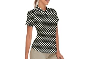 Soneven Women's Short Sleeve Golf Shirt Moisture Wicking Athletic Golf Polo Shirts Tennis Shirts