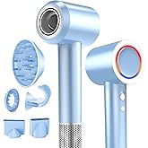 Hair Dryer, High-Speed Blow Dryer, 110000 RPM Negative Ionic Care Hair Dryer for Fast Drying Low Noise Thermo-Control Hairdryer with Magnetic Diffuser & Nozzle for Home Travel