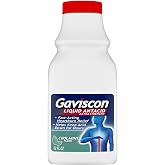 Gaviscon Extra Strength Cool Mint Liquid Antacid for Fast-Acting Heartburn Relief, 12 ounces