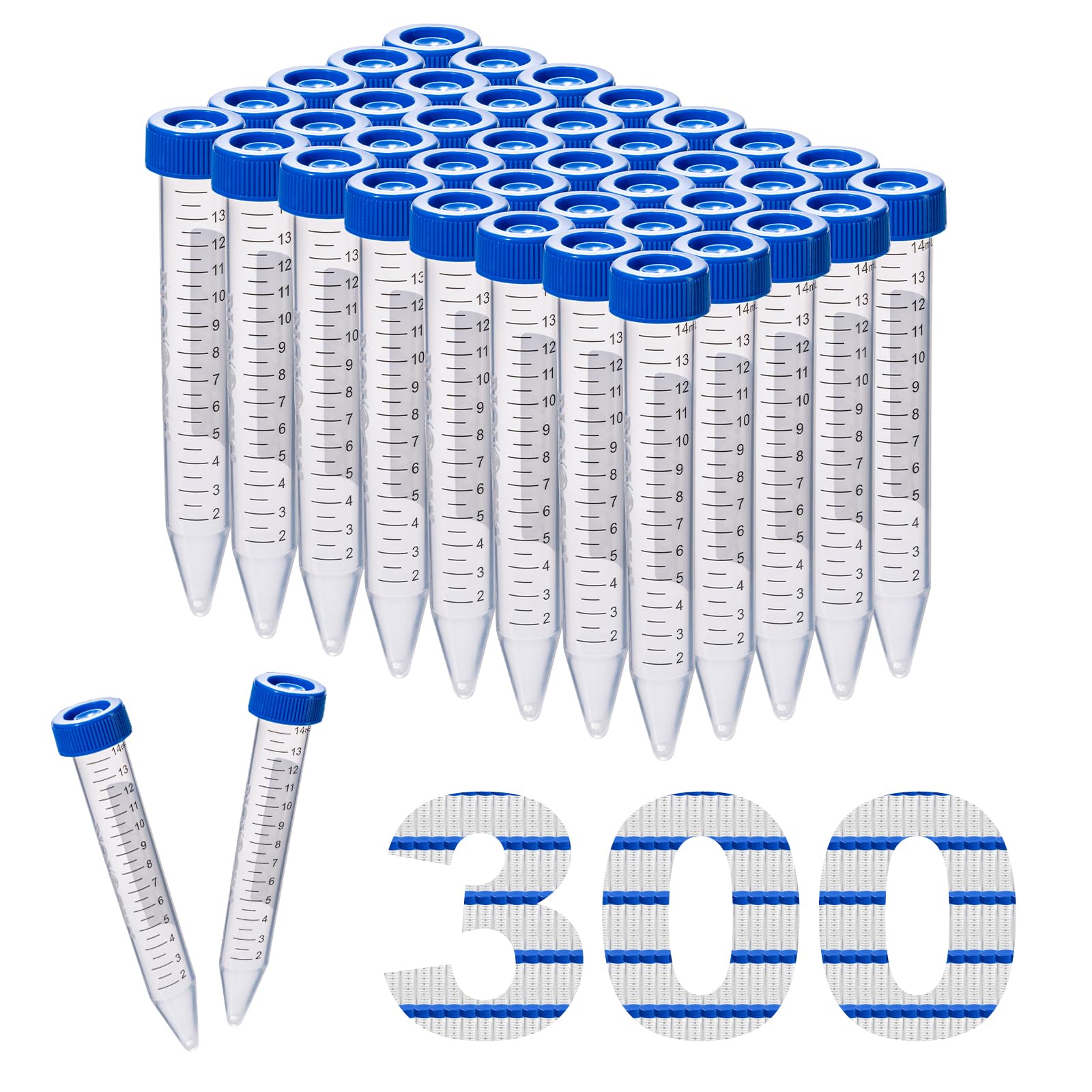 CryoKing 15ml Conical Centrifuge Tubes, 300Pcs
