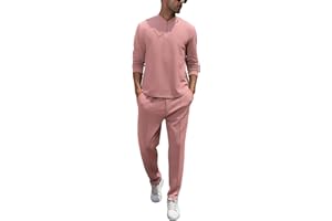 FZNHQL Fashion Men's Tracksuits 2 Piece Casual Athletic Jogging Outfits Short/Long Sleeve Track Suits for Men Set