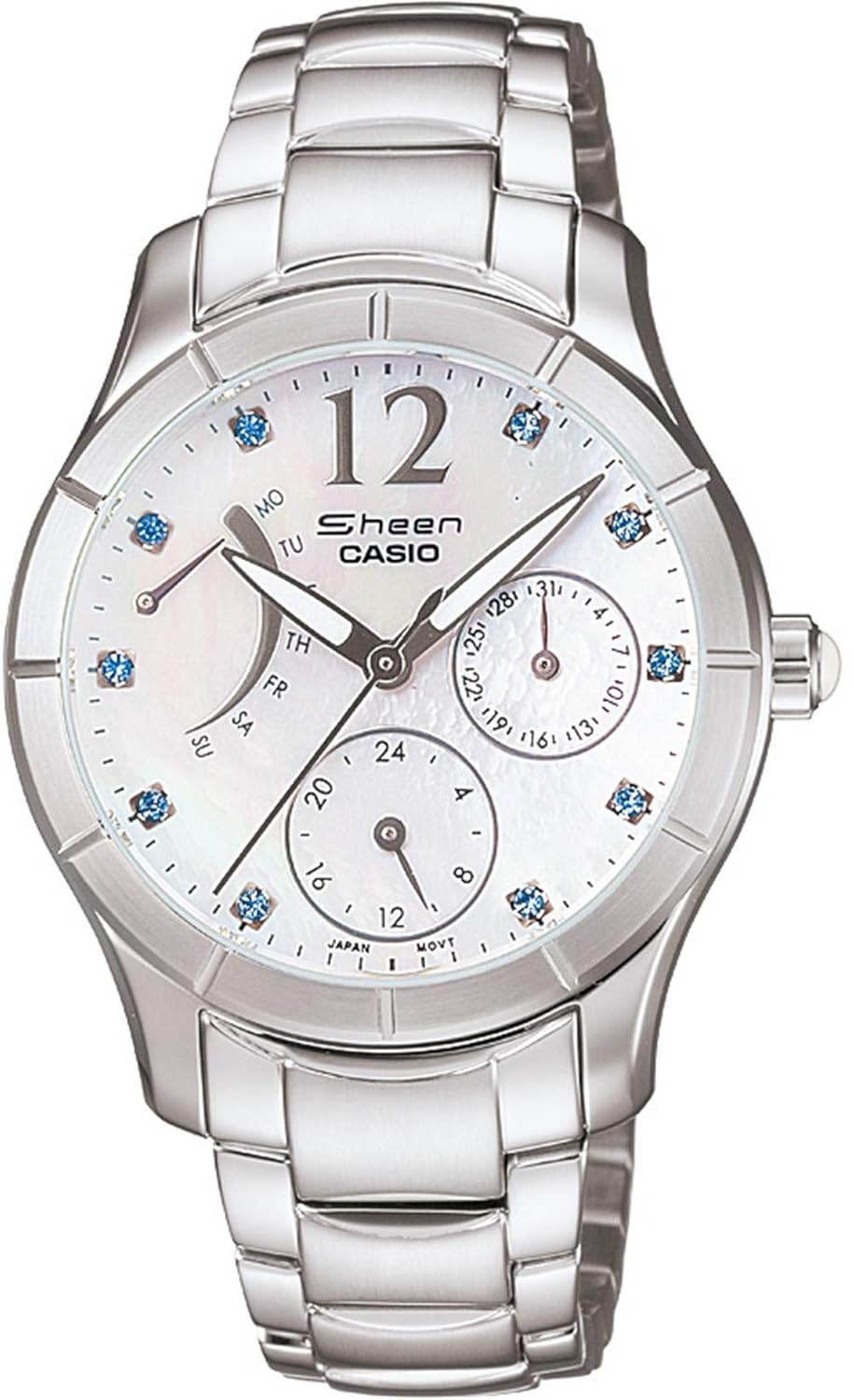 casio sheen mother of pearl watch