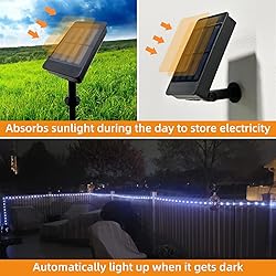 IJG Christmas Solar Rope Lights Outdoor