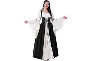 Spooktacular Creations Halloween Renaissance Costume Women, Renaissance Corset Dress, Plus Size Medieval Chemise for Cosplay