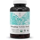 Stinging Nettle Root USDA Organic 120 Capsules | Digestive System, Natural Supplement | Certified Organic Vegetarian Capsules and Organic Stinging Nettle (Urtica Dioica) Dried Root (120 Capsules)