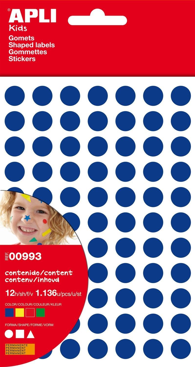 Apli 840071 Small Geometric Shape Sticker (Pack of 12)