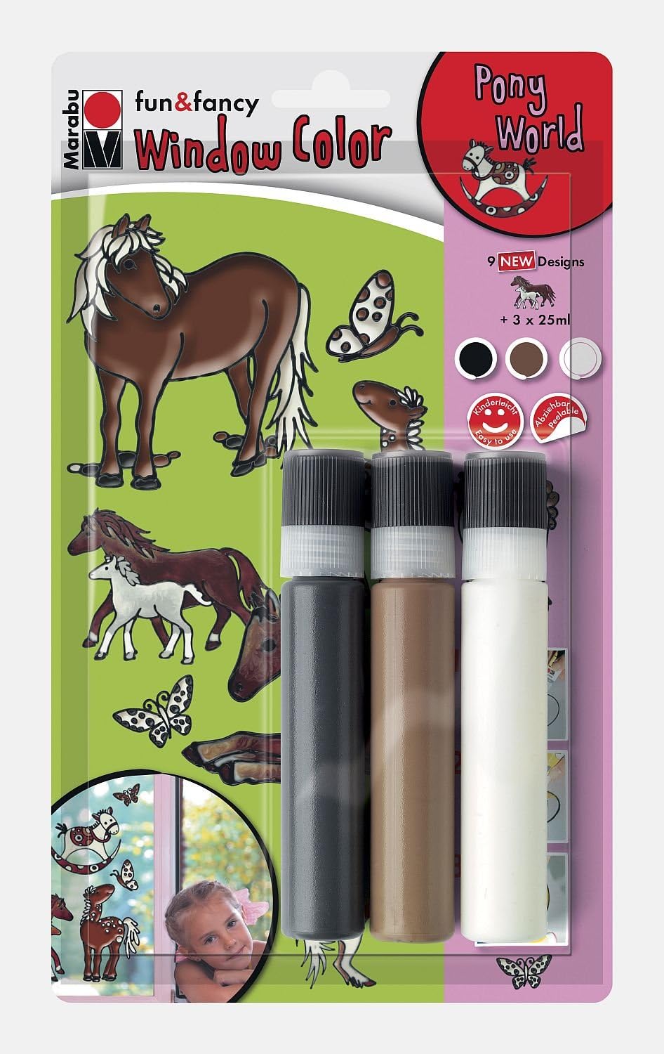 793 marabu window color malvorlage einhorn mit sternen