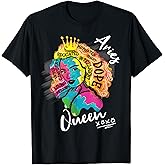 Aries Queen Zodiac Sign for Melanin Women T-Shirt