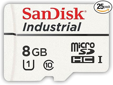 Amazon Com Sandisk 8gb Industrial Mlc Microsd Sdhc Uhs I Class 10 Sdsdqaf3 008g Bulk Pack 25 Pack Computers Accessories